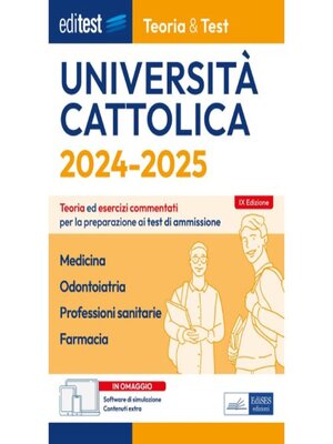 cover image of EBOOK--Cattolica 2024-2025 Teoria &Test Medicina, Odontoiatria, Professioni sanitarie, Farmacia